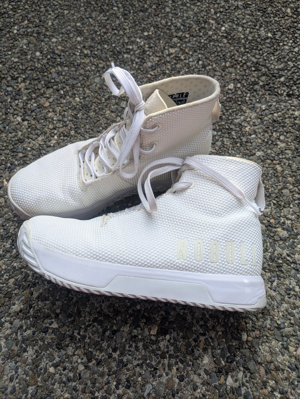 NOBULL White Outwork Edge High Top Sneakers